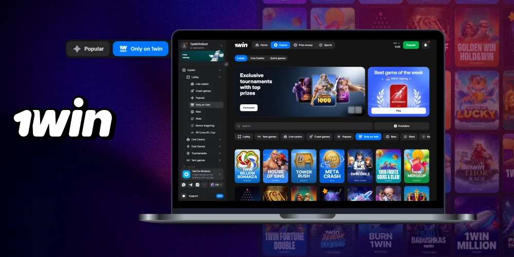 1Win's own casino games