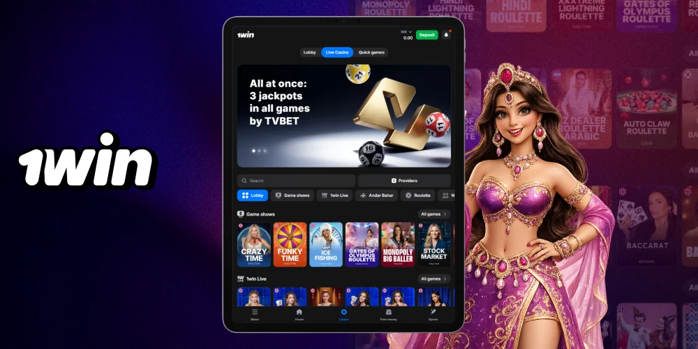 1Win live casino games